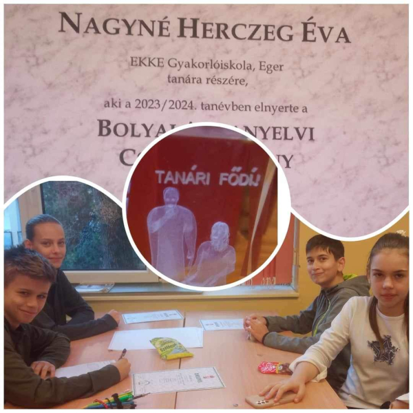 Kolléganőnk sokéves felkészítőmunkáját ismerték el.